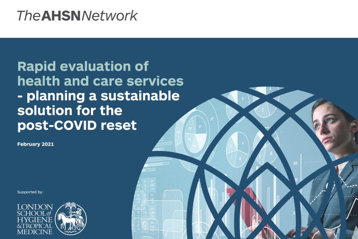Front page of the Rapid Evaluation of health and care services - planning a sustainable solution for the post-COVID reset - Report