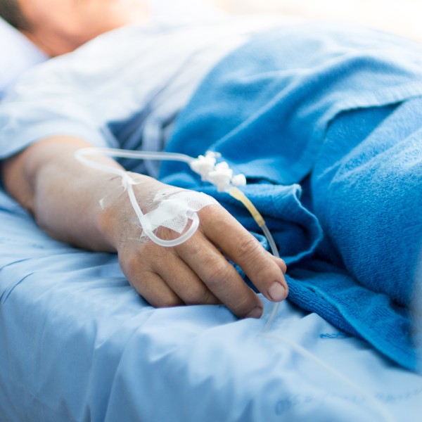 Person in a hospital bed