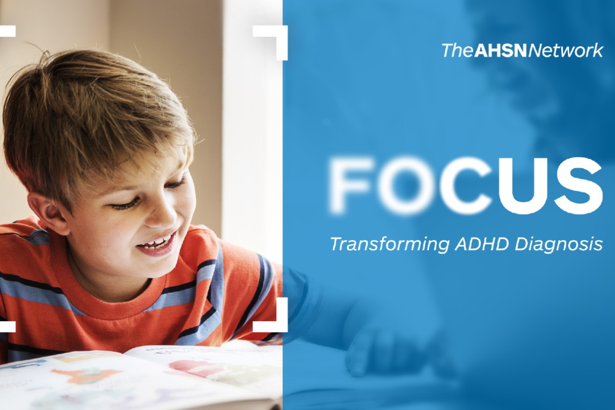 Young boy reading. The AHSN Network Focus - Transforming ADHD Diagnosis