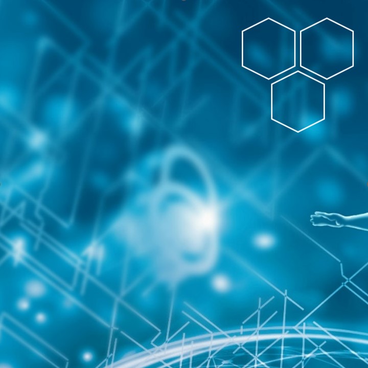 A graphic to represent health innovation.