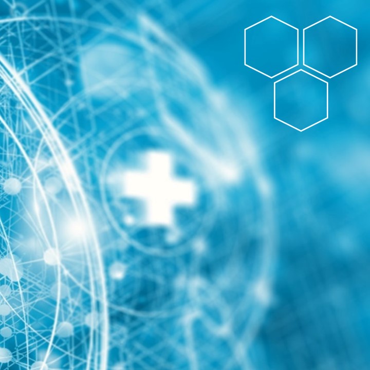 A graphic to represent health innovation.