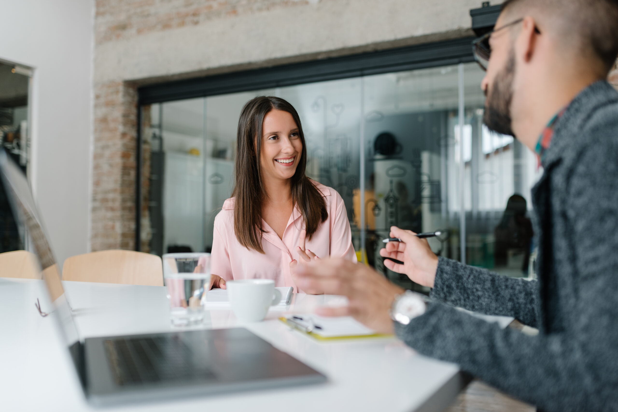Student on a job interview