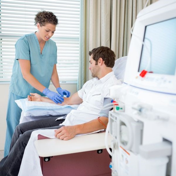 kidney dialysis renal injection nurse patient hospital