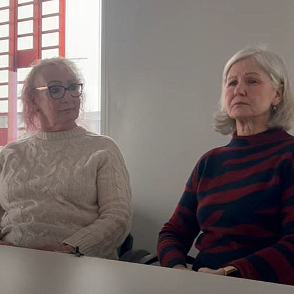 Julie C (right) was diagnosed with lung cancer in 2015, shortly after retiring from the health and care sector. It was during her rehabilitation and recovery that she met Julie A (left) at Maggie’s in Manchester who attended the lung cancer support group following her diagnosis in 2021.